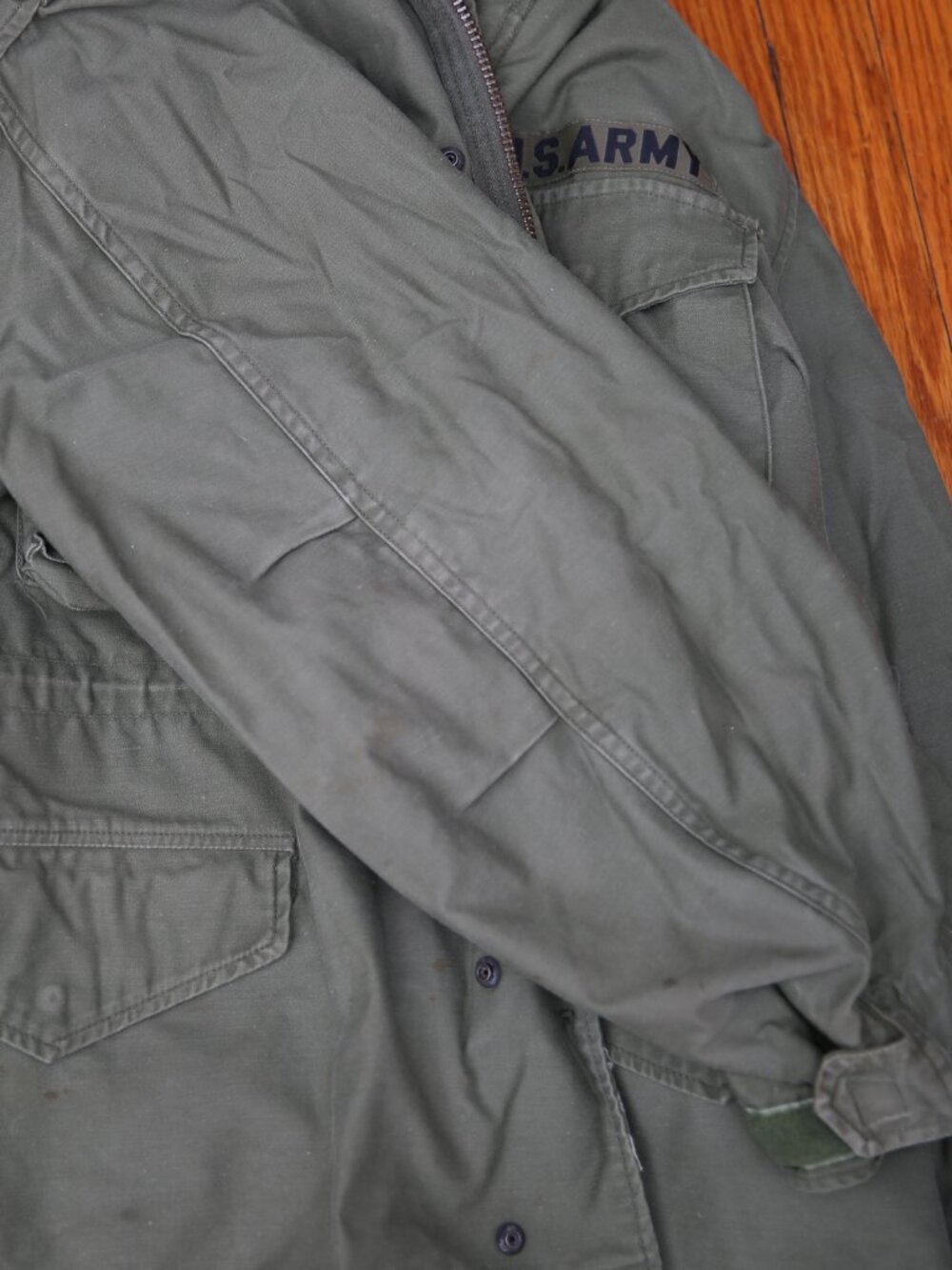 Vintage 1974 US Army M-65 Field Jacket by John Ownbey Co. Medium Short Brass Zip - Picture 10 of 14